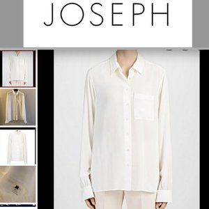 🥰 💋JOSEPH (London) 100% silk off-white cream blouse